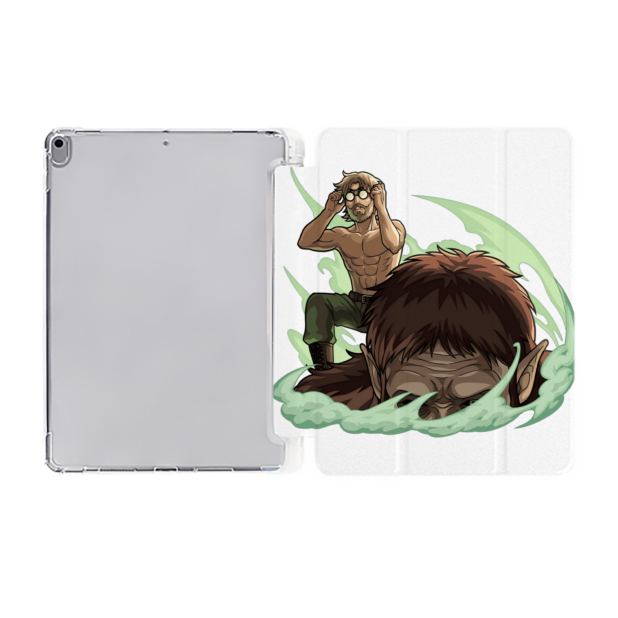 （画像用） 進撃の巨人 Attack on Titan IPad ケース ペン収納付き 三つ折りスタンド PUレザー×シリコン 対応機種9.5/10.5/10.9インチ